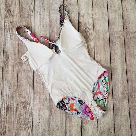 NWT Anne Cole Fleetwood Floral Key-Hole One-Piece Swimsuit - Picture 6 of 9